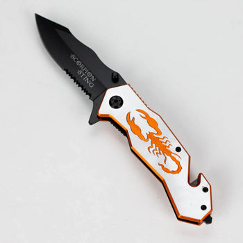 Snake Eye - 8.5" Outdoor Rescue Hunting Knife - Scorpion