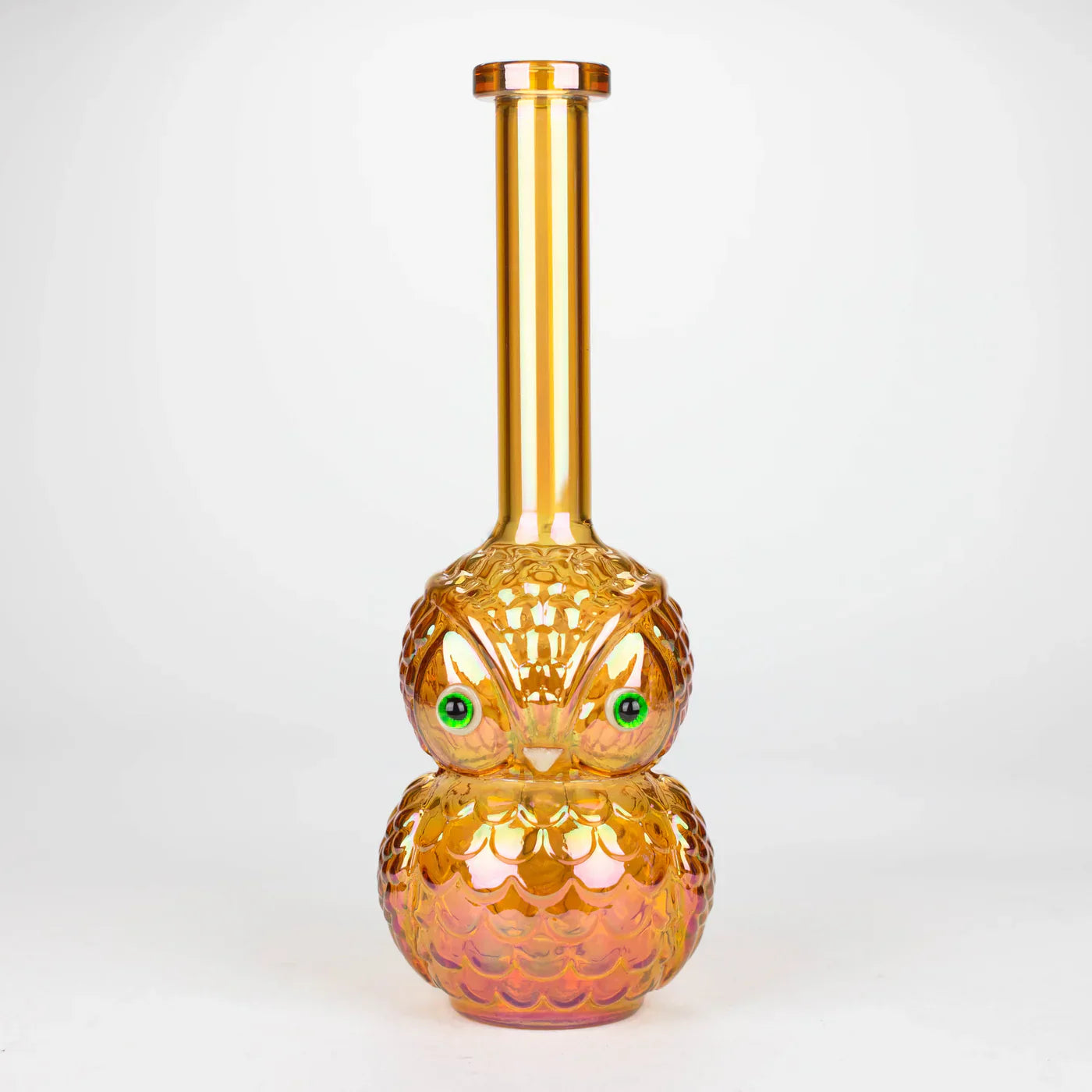 9" Owl Electroplate Glass Bong