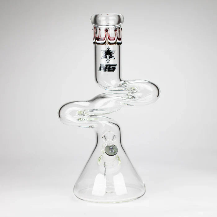 Nice Glass 14 inch ZIg-Zag Beaker Bong