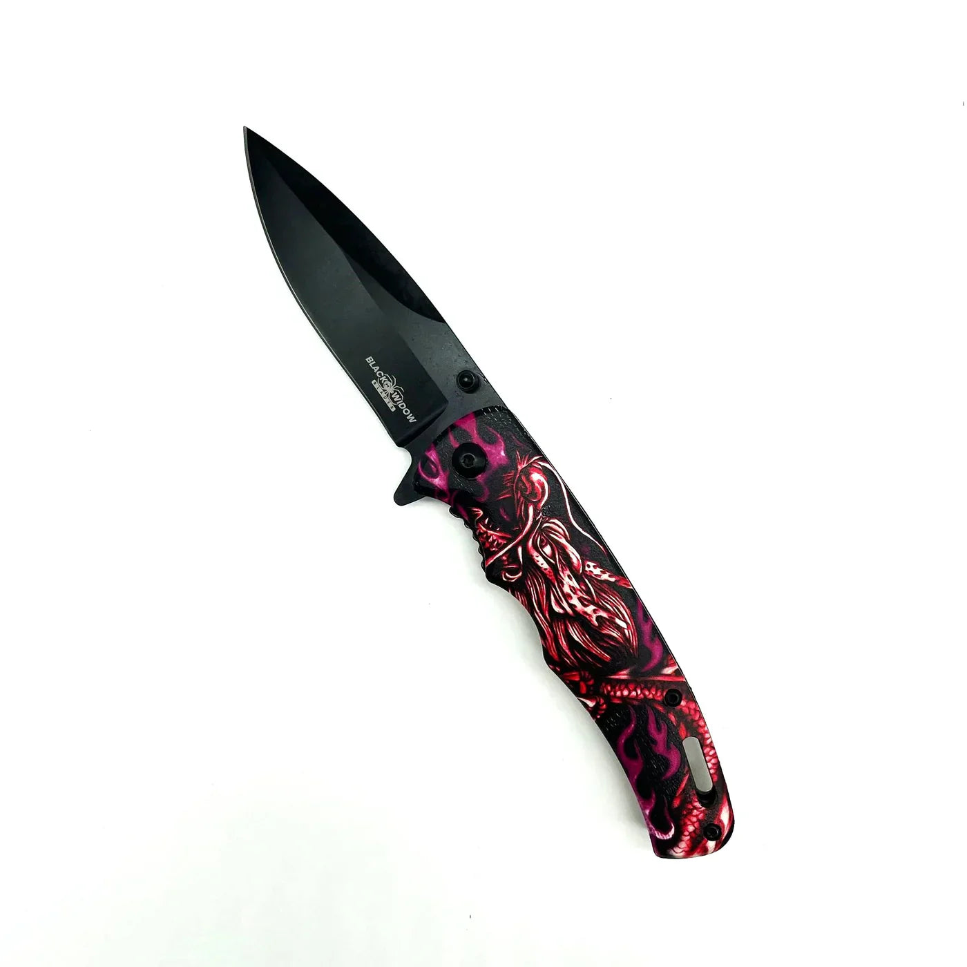 Snake Eye - 8.5" Foldable Pocket Knife - Fire Breather