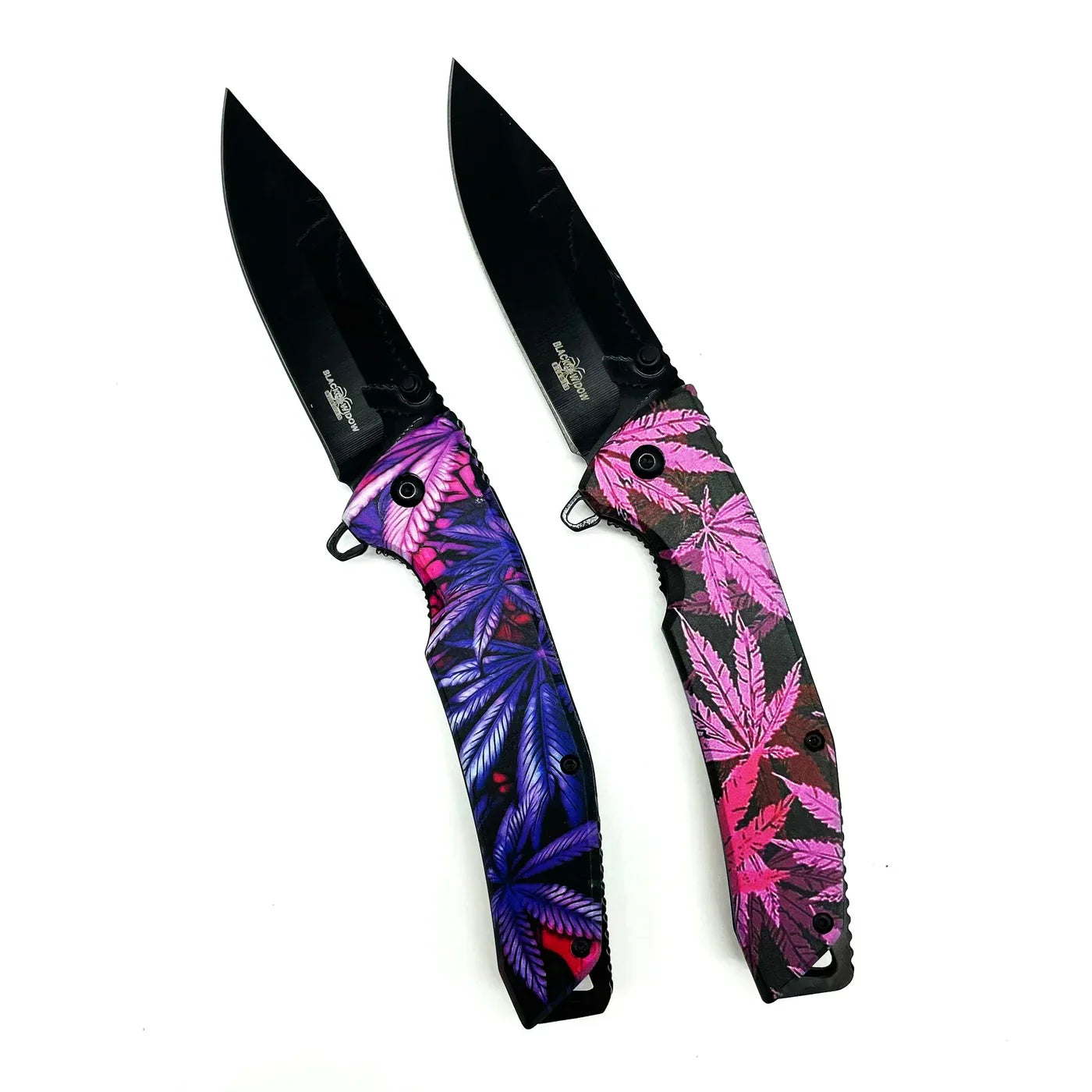 Black Widow - 8.5" Foldable Pocket Knife - Bloom