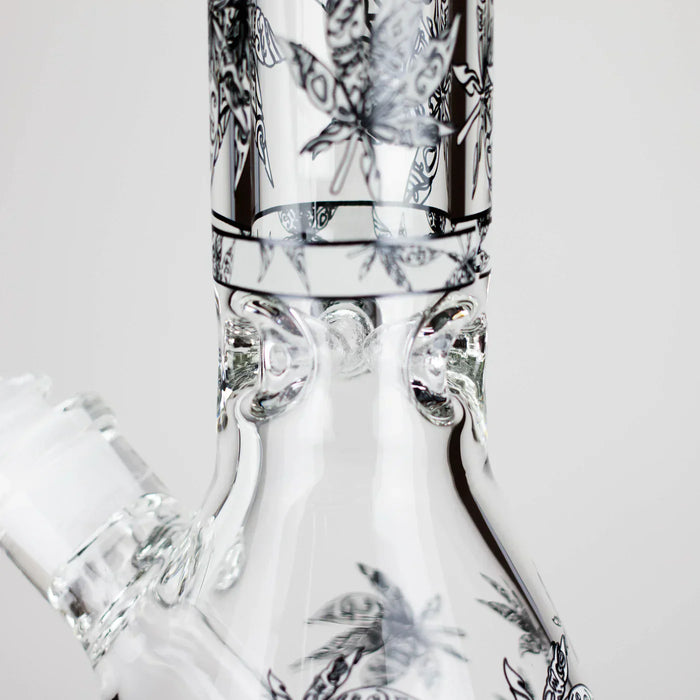 14″ Glow-in-the-Dark Glass Beaker Bong - Ghost