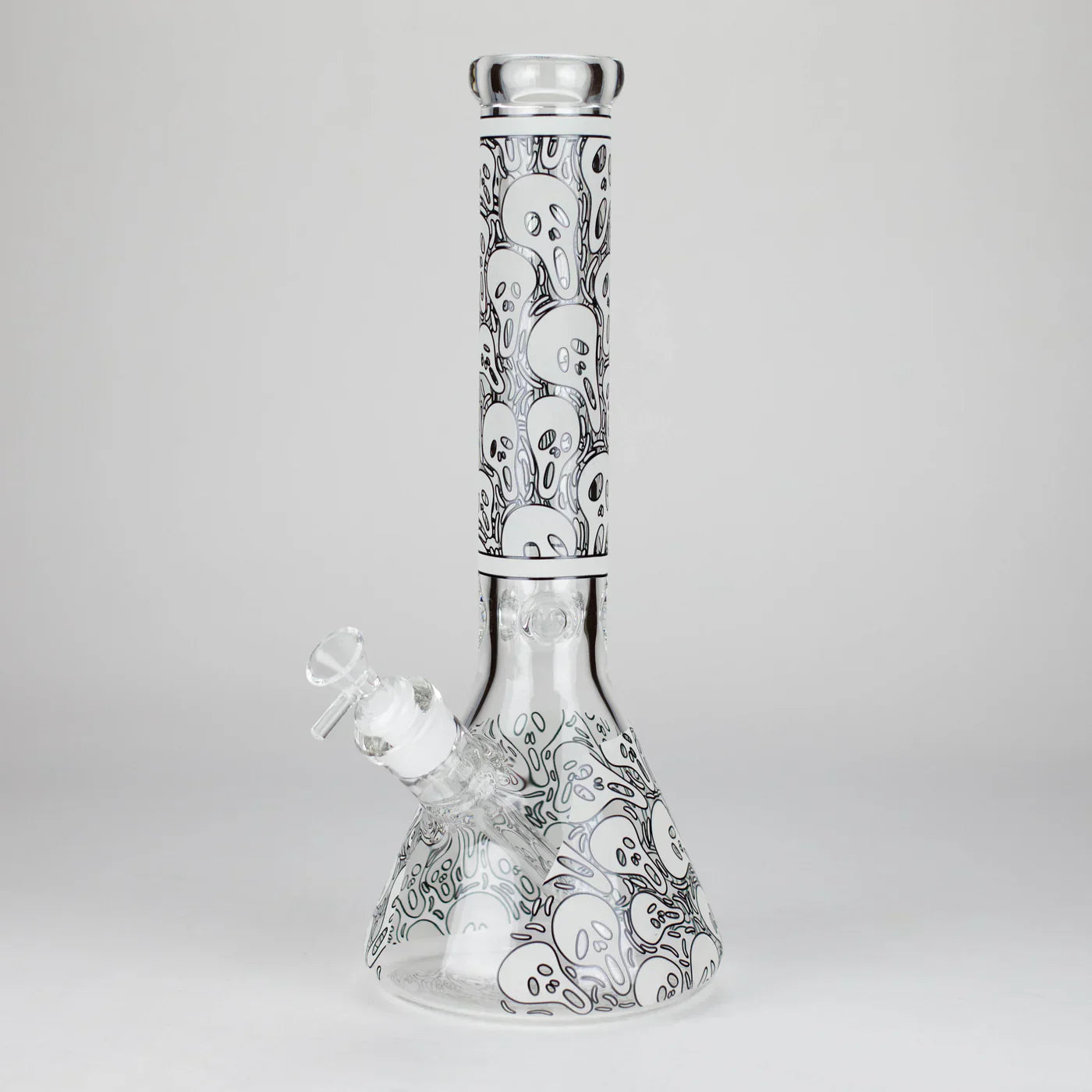 14″ Glow-in-the-Dark Glass Beaker Bong - Ghost