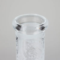 11″ Straight Tube Classic Frosted Glass Bong - Pattern 1
