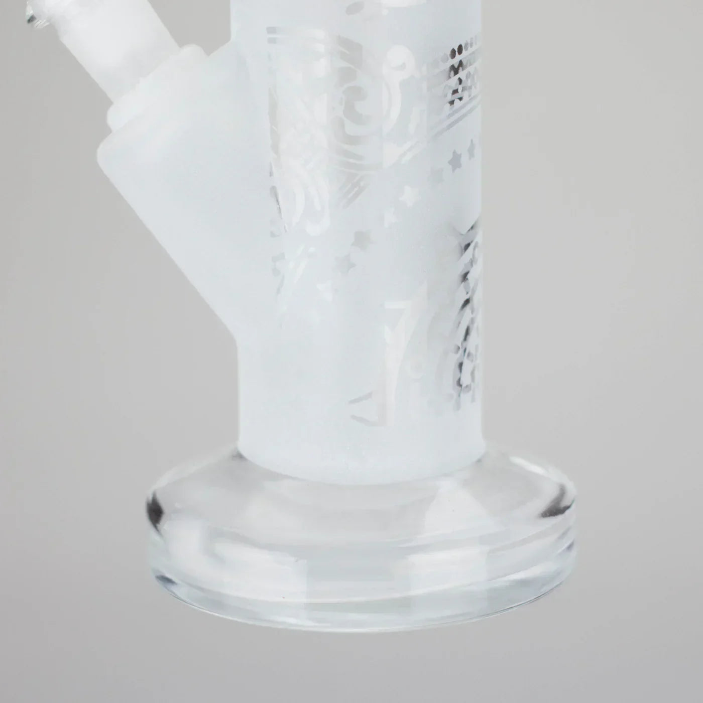 11″ Straight Tube Classic Frosted Glass Bong - Pattern 3