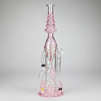17" Enchanted Forest Stemless Recycler Glass Bong
