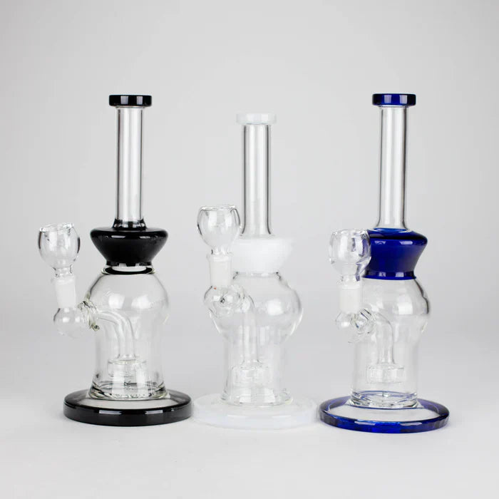 10" Glass Water Pipe w/ Showerhead Diffuser