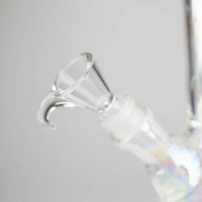 8" Shiny Beaker Bong w/ Ribbed Base