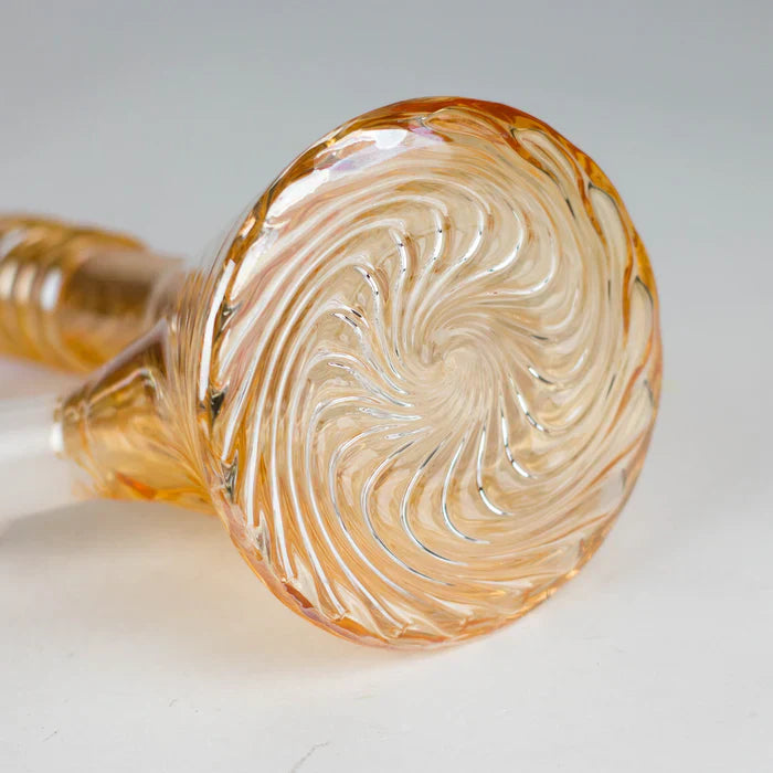 8" Shiny 6-Rings Beaker Bong w/ Handle Slide