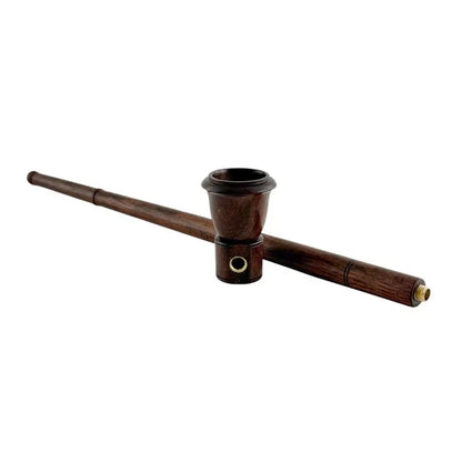 12" Classic Long-Style Design Wooden Pipe