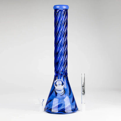 Genie - 16" 9mm Twist Glass Beaker Bong