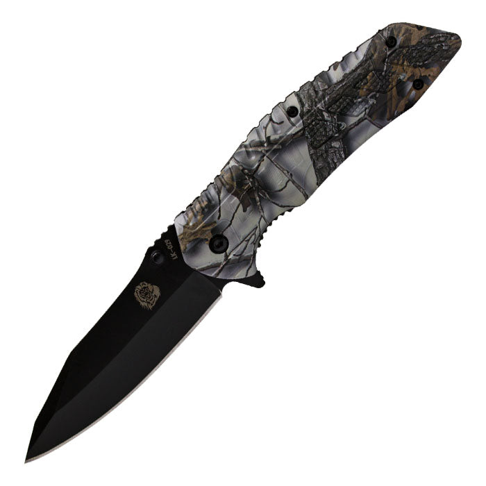 Grey Black Foldable Pocket Knife