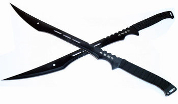 27" Black Ninja 2-Pc Set Sword Striker