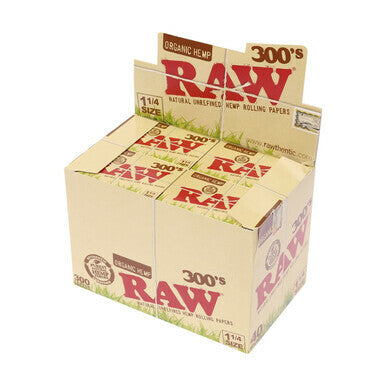 Feuilles à rouler Raw Organic Hemp 300s 1 1/4