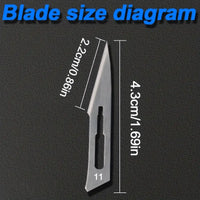 100pcs Carbon Steel No. 11 Special Sharp Blade