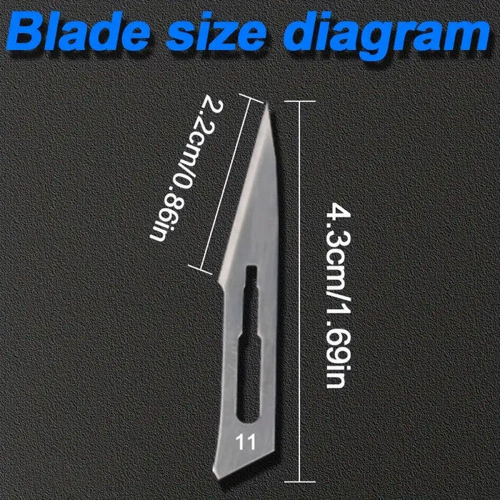 10pcs Carbon Steel No. 11 Special Sharp Blade