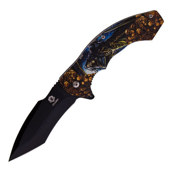8" Waterborne Bones Ghostly Ruler Folding Knife