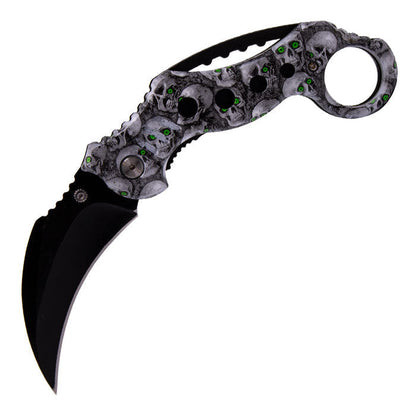 7" Wicked Skullstorm Folding Knife