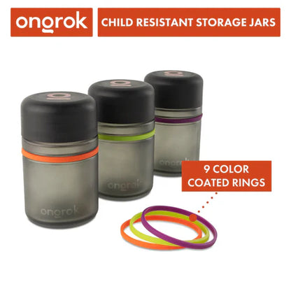 Ongrok - 180mL Child Resistant 3-Pack Jar