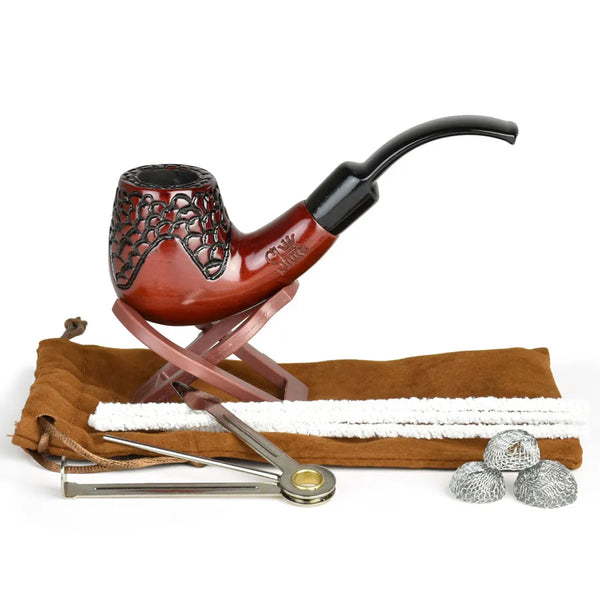 Pipe Pulsar Shire 5,5" gravée en cerisier Brandy courbé