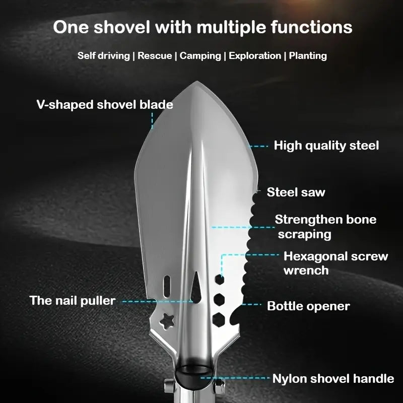 Rugged Multi-Functional Camping Mini Shovel
