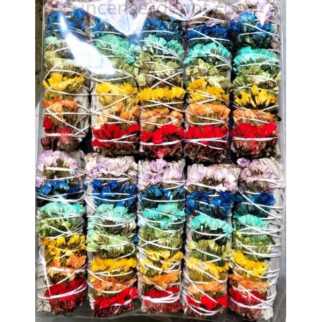 4" 7 Chakras Smudge Stick