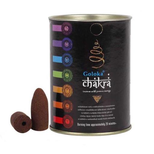 Goloka Backflow Cones - Chakra Backflow Incense 24 Cones
