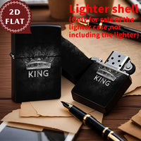 Retro King Crown Aluminum Lighter Shell