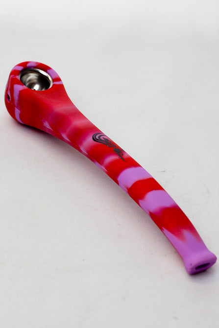 Pipe à main en silicone Genie 9" avec bol en métal