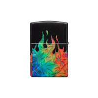 Zippo Lighter - Blazing Leaf Design