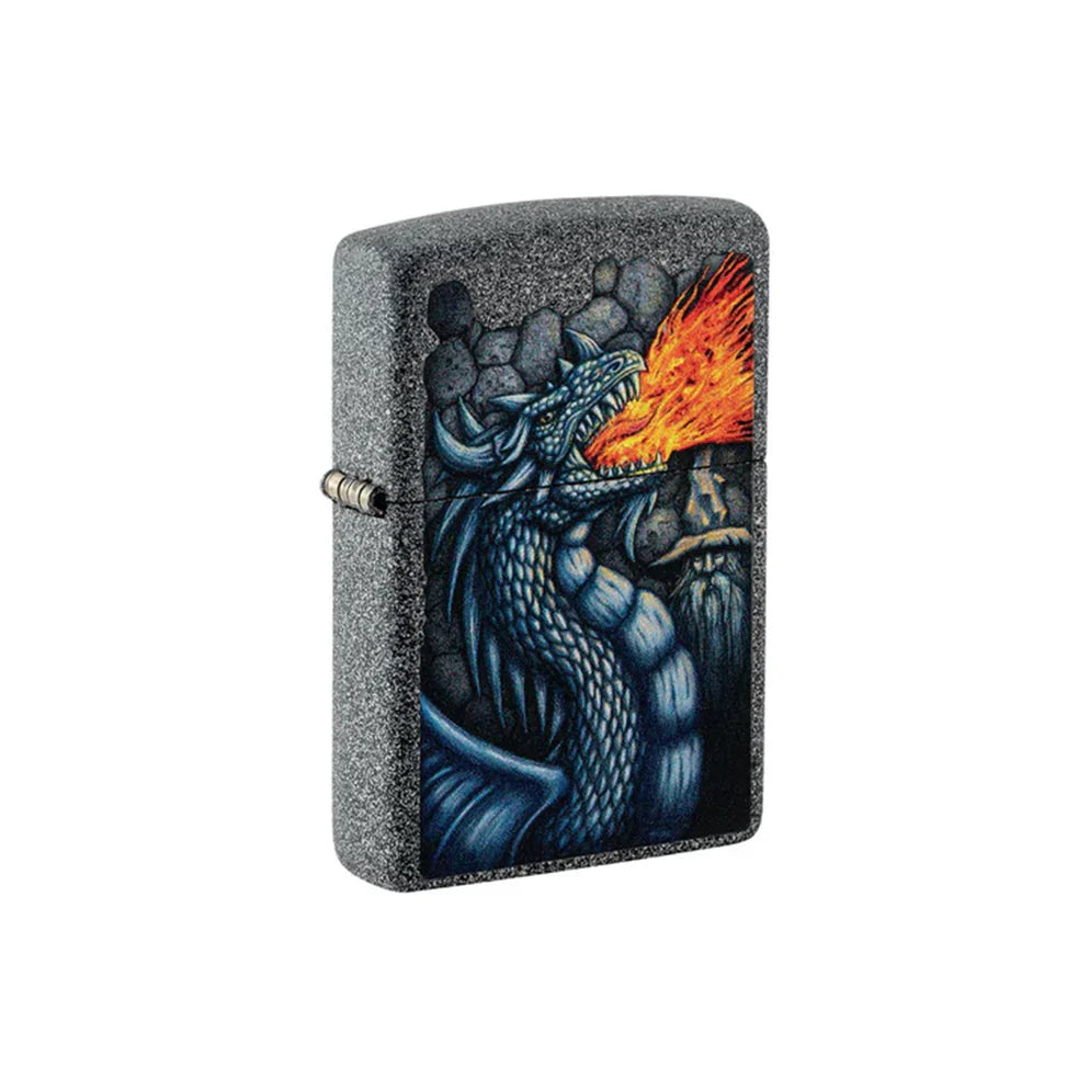 Zippo Lighter - Fiery Dragon Design