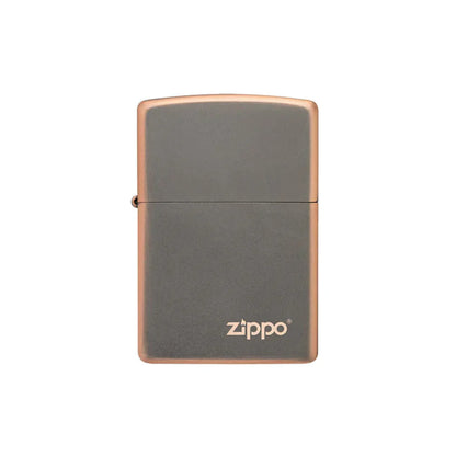 Zippo Lighter -  Rustic Bronze Zippo Logo