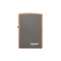 Zippo Lighter -  Rustic Bronze Zippo Logo