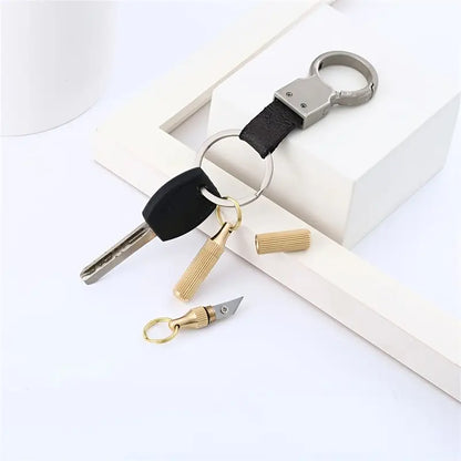 Mini Brass Keychain Pocket Knife
