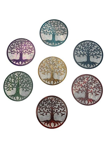 ZenN - Tree Of Life 7 Chakra Colours Round Ash Catcher