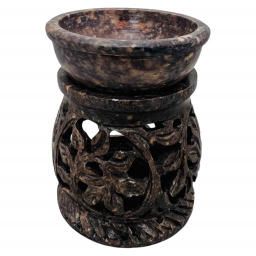 ZenN - Dark Engraved Leaf Design Oil Diffuser