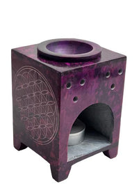 ZenN - Square Shape Diffuser w/ Engraved Flower Of Life Oil Diffuser