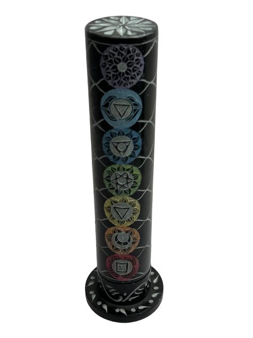 ZenN - Engraved Seven Chakra Symbols & Colours Tower Ash Catcher