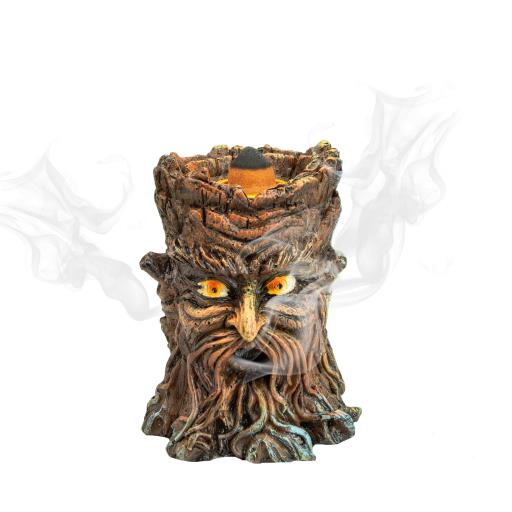 ZenN - Old Man In A Tree Carving Backflow Incense Burner 2.6x2.5x3.3”
