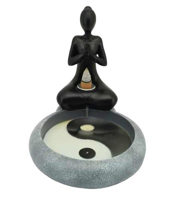 ZenN - Ying Yang w/ Meditation Backflow Incense Burner 5.9x4.8x5.5”