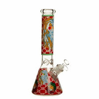 Bang en verre Rasta Leo de 14 pouces et 7 mm