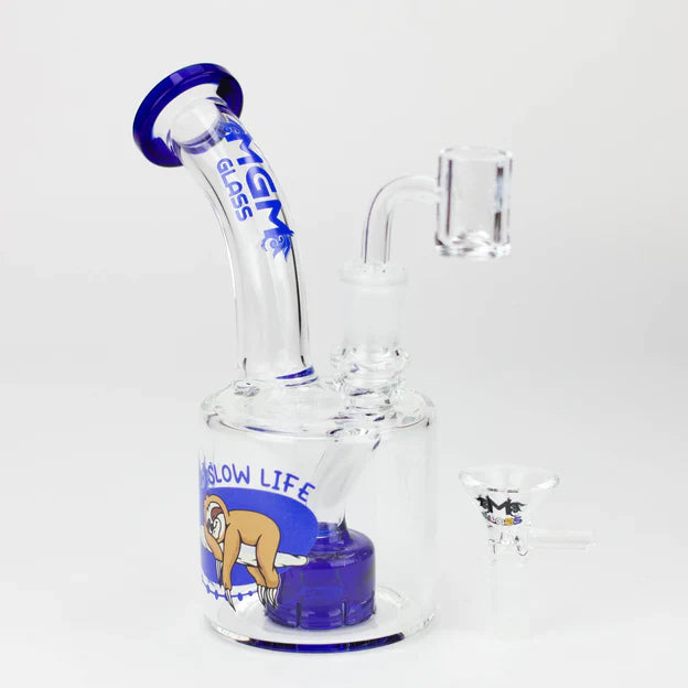 6.7" MGM Glass 2-in-1 bubbler with graphic [C2675]