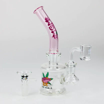 6.7" MGM Glass 2-in-1 bubbler with Logo [C5004]