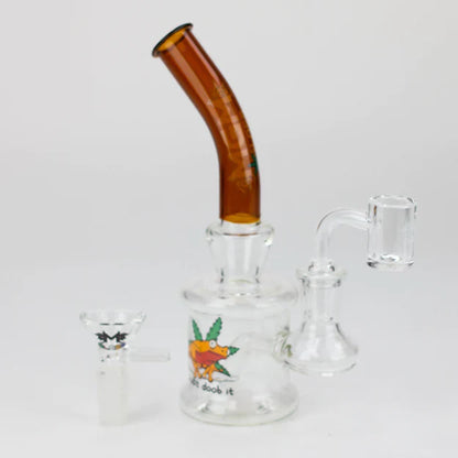 6.7" MGM Glass 2-in-1 bubbler with Logo [C5004]