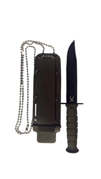 6″ Mini Survival Knife w/ Chain Holder & Sheath