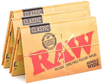 RAW Classic Double Single Wide Rolling Papers (100 sheets per pack)