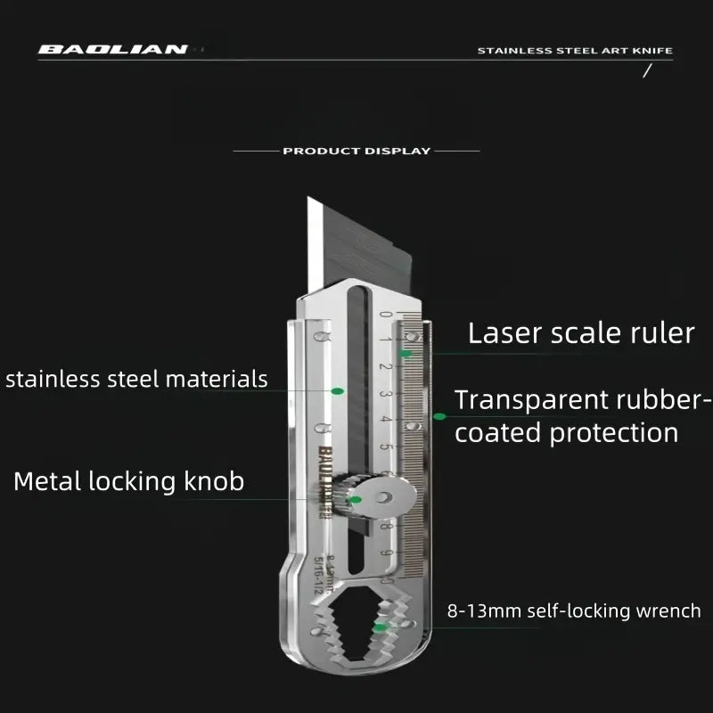 Rubber-Coated Stainless Steel Utility Knife