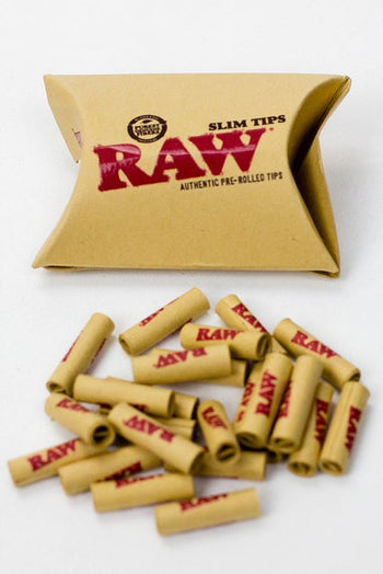 RAW Slim Paper Pre-Rolled Unbleached Filter Tips