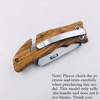 Rosewood Stainless Steel Folding Handle - Blade Not Included