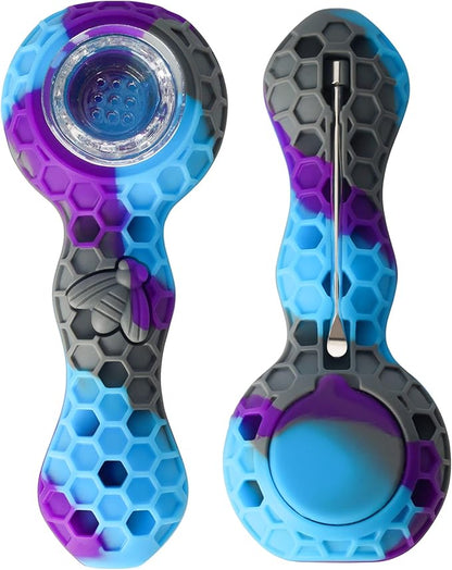 Tuyau en silicone Sherlock en nid d'abeille de 5 pouces